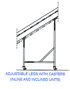 Machine Stand: Adjustable Legs with casters
